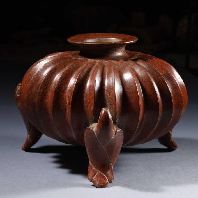 Vaso de terracota con aves - Galería F. Cervera - PC-295