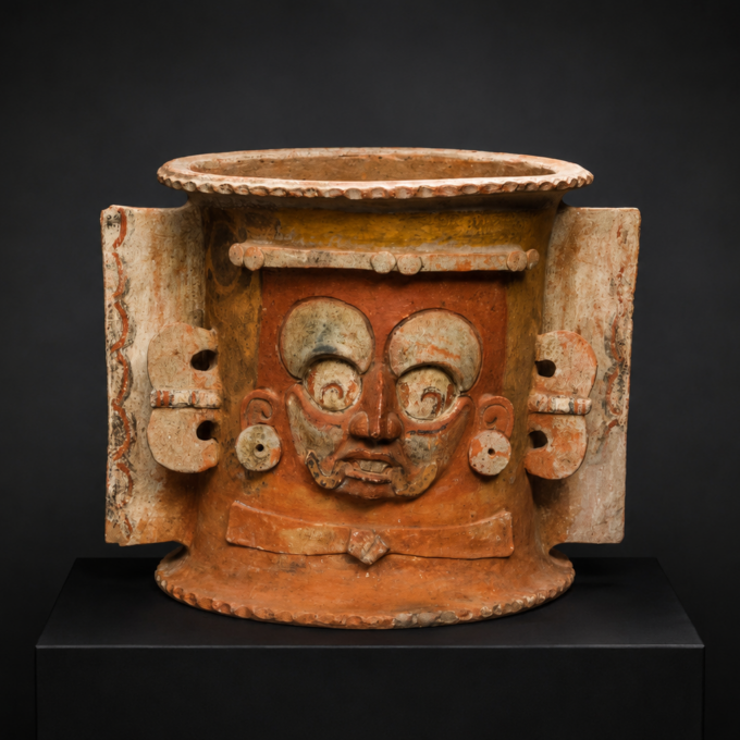 Urna funeraria Maya - Galería F. Cervera - PC-474