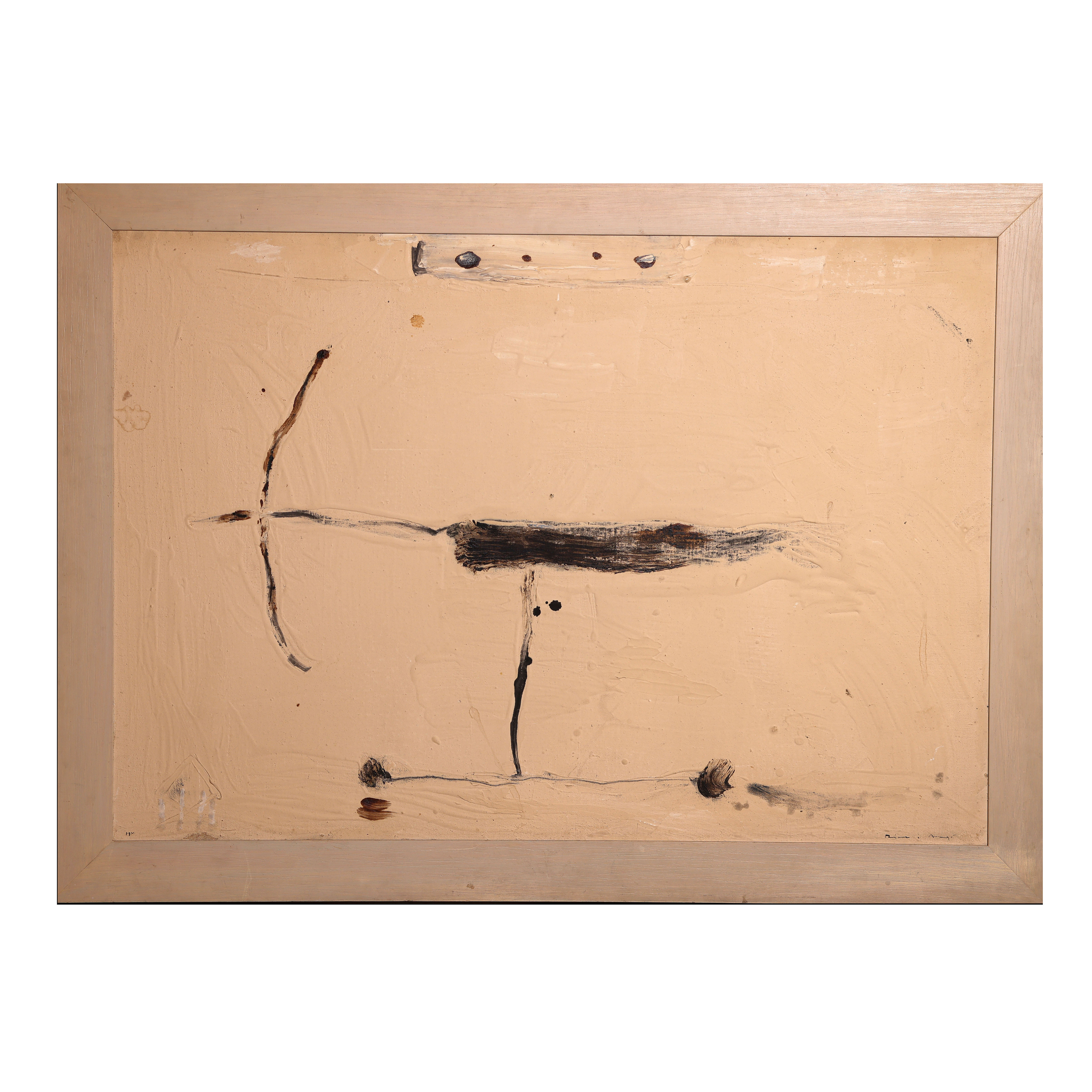 Josep Riera i Aragó, Sin título (Avión), óleo y materia sobre tabla, 80 x 115 cm - Galería F. Cervera - EU-310